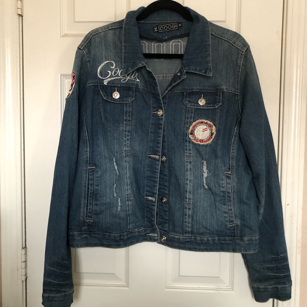 Coogi Womens Denim Jean Jacket NWOT Size XXL